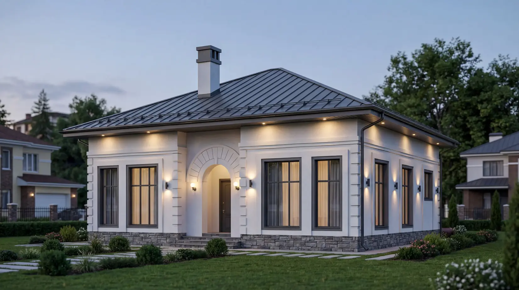 Одноэтажные дома — фото 20